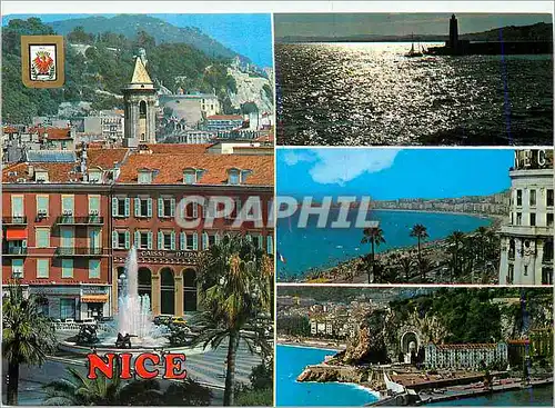 Moderne Karte Souvenir de Nice