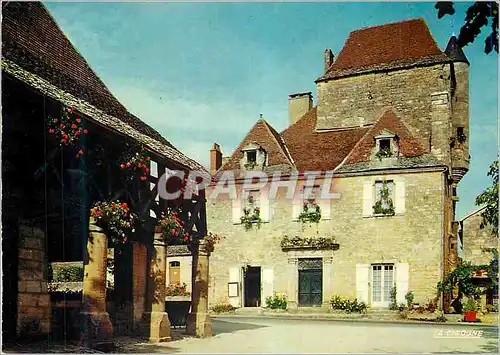 Moderne Karte Domme (Dordogne) Halles et Maison du Gouverneur