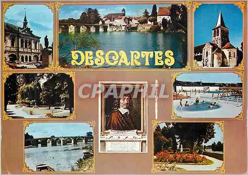 Cartes postales moderne Descartes (I et L)
