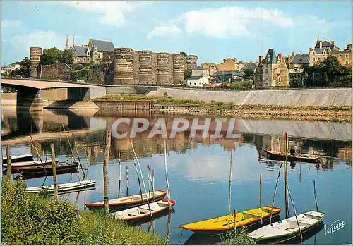 Cartes postales moderne Angers (Maine et Loire) Les Merveilles du Val de Loire La Maine et le Ch�teau Bateaux