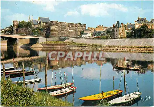 Moderne Karte Angers (Maine et Loire) Les Merveilles du Val de Loire La Maine et le Ch�teau Bateaux