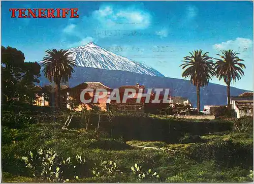 Cartes postales moderne Tenerife (Canarias) Hameau typique et le Teide