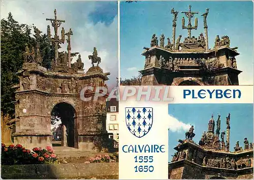 Cartes postales moderne Calvaire de Pleyben La Bretagne en Couleurs Ensemble du Calvaire Facade Sud Ouest