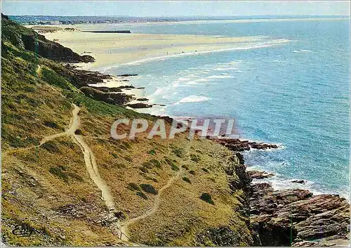 Moderne Karte Carteret (Manche) Les Falaises et le Chemin des Douaniers