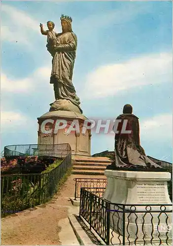 Moderne Karte Le Puy en Velay (Haute Loire) Altitude 630 m Statue Notre Dame de France