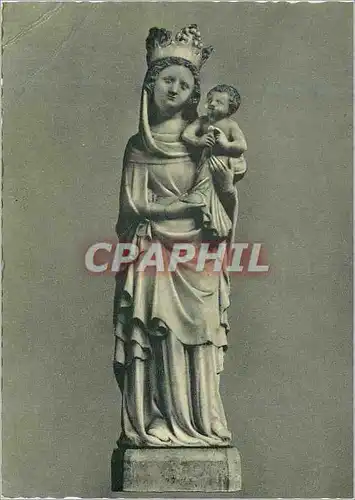Cartes postales moderne Abbaye de Saint Benoit de Fleury (Loiret) Statue de Notre Dame de Fleury