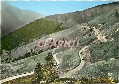 Moderne Karte Route du Col d'Allos (B A) 2250 m Descente sur Barcelonnette