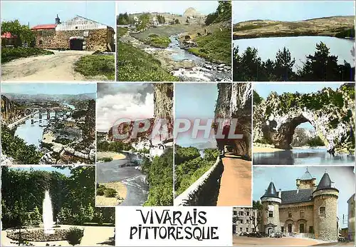 Moderne Karte Le Viverais Pittoresque Auberge de Peyrebeille Mont Gerbier de Jonc