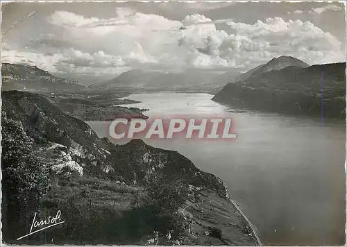 Cartes postales moderne Environs d'Aix Les Bains (Savoie) Le Lac du Bourget vu de la Chambotte