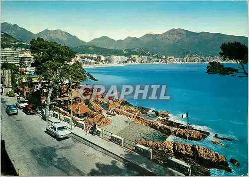 Moderne Karte Le Cap Martin La Cote d'Azur Le Pirate Dans le fond Menton