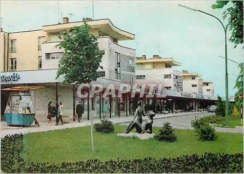 Moderne Karte Leninvaros Park with the Statue Mother and Daughter (B Jozsa 1937)