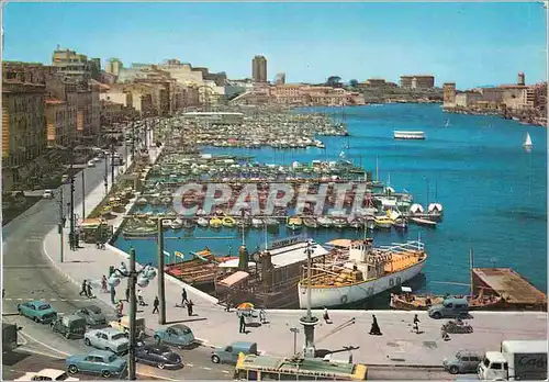 Cartes postales moderne Marseille Le Vieux Port Le Quai Rive Neuve Bateaux