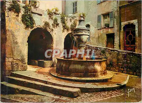 Moderne Karte Saint Paul et sa Vieille Fontaine (A M) La Cote d'Azur Couleurs et Lumiere de France