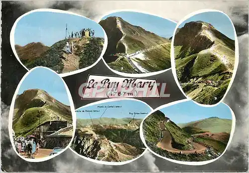 Cartes postales moderne Souvenir de Puy Mary Table d'orientation Jonction des routes et sentier du sommet