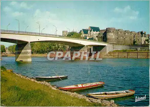Moderne Karte Angers (Maine et Loire) Le Nouveau Pont de la Basse Chaine sur la Maine