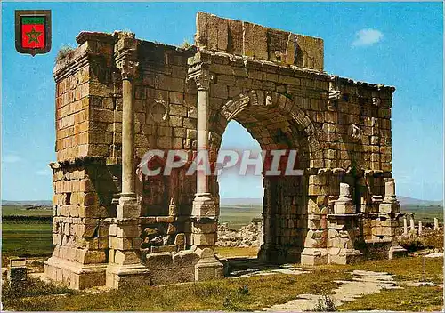 Moderne Karte Volubilis Arc de Triomphe de Caracalla