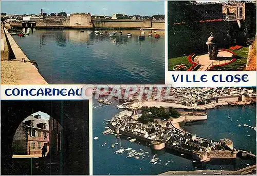 Cartes postales moderne Concarneau ( Finistere) La Bretagne en Couleurs La Ville Close vue aerienne