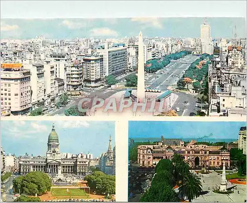 Cartes postales moderne Buenos Aires Vista Panoramica Congreso Nacional Casa Rosada