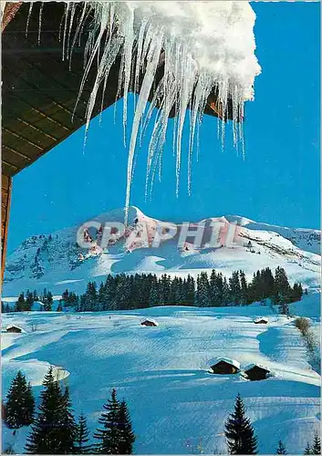 Moderne Karte Les Alpes sous la Neige