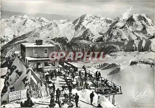 Moderne Karte Courchevel Meribel (Savoie) Vallee de Saint Bon Le Sommet de la Saulire (2700 m) et la Grande Ca