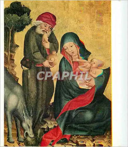 Cartes postales moderne Meister Bertram um 1345 1415 Repos dans la Fuite en Egypte