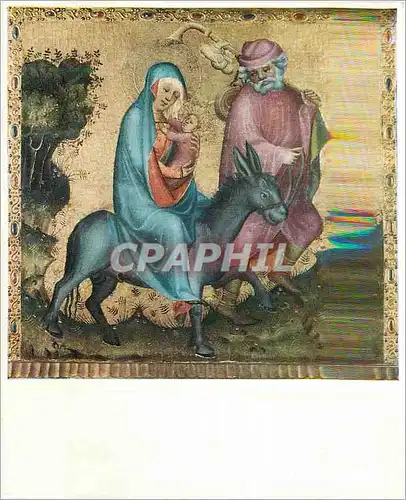 Cartes postales moderne Buxtehuder Altar La Fuite en Egypte Ane Donkey