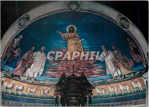 Cartes postales moderne Roma Eglise des Saints Cosme et Damien Mosaique de l'abside (VI Siecle)