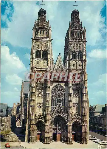 Moderne Karte Tours (Indre et Loire) En Touraine Cathedrale Saint Gatien Commencee au debut du XIIIe Siecle