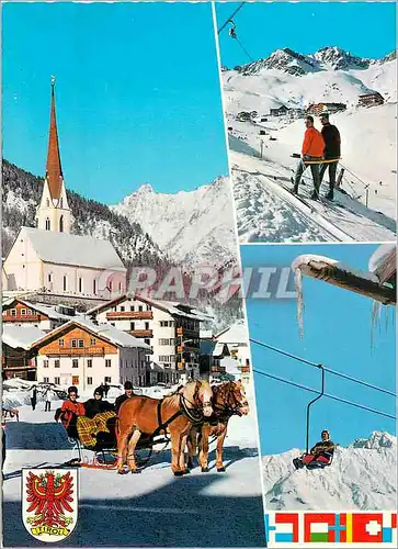 Moderne Karte Otztal Tirol Wintersportparadles Solden 1377 m