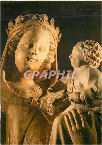 Cartes postales moderne Corneilla de Conflent Vierge en Marbre Blanc (Oeuvre de Jacques Cascall de Berga)