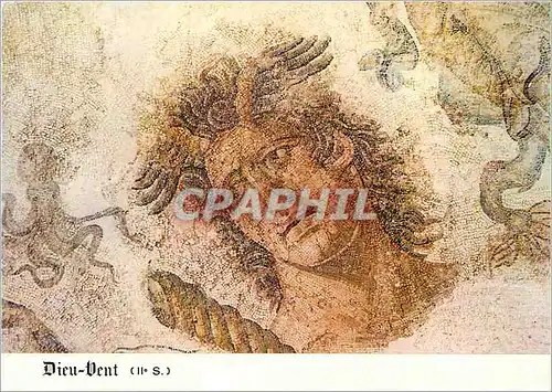Moderne Karte Musee National du Bardo Detail d'une Mosaique Dieu Vent fin de IIe Siecle (Maxula Rades)