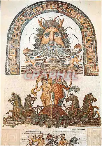 Cartes postales moderne Musee National du Bardo Mosaique Ocean Neptune et Amphitrite IIIe Siecle (Utique)