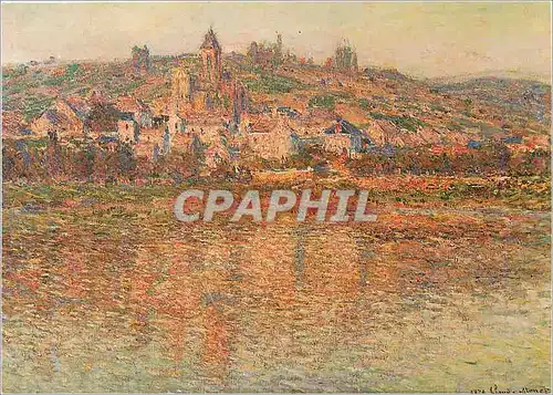 Moderne Karte Vetheuil Val d'Oise Claude Monet Vetheuil en Ete 1879