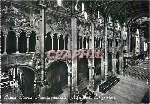 Cartes postales moderne Parme Cathedrale Nef Principal Fresque par L Gambara
