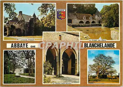 Cartes postales moderne Abbaye de Blanchelande La Haye du Puits L'ancien prieure La grange des dimes Le portail Saint Ni