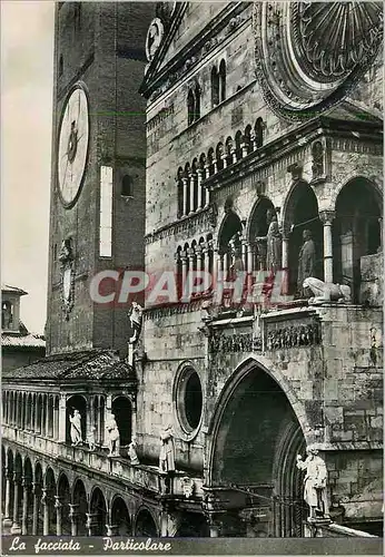 Moderne Karte Cremona Il Duomo La Facciata (Particolare)