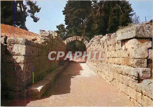 Moderne Karte Olympie Les Bases des Zanes et le Passage du Stade (Crypte)