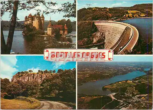 Cartes postales moderne Bort les Orgues Le Chateau du Val Le Barrage Les Orgues Vue Generale