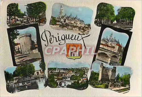 Cartes postales moderne Perigueux (Dordogne) Cours Montaigne La Cathedrale Cours Tourny