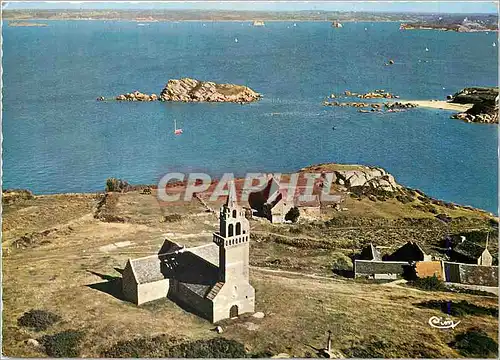 Cartes postales moderne Carantec (Nord Finistere) Vue aerienne La Chapelle de l'Ile de Callot