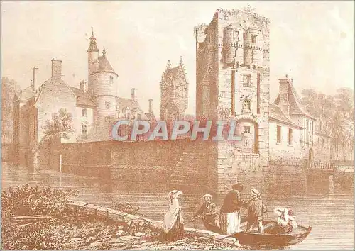 Cartes postales moderne Pres de Coutances (Manche) Le Chateau de Gratot en 1852