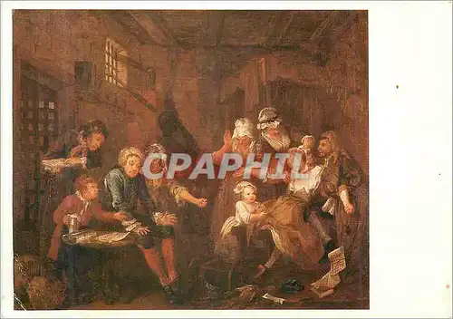 Cartes postales moderne William Hogarth (1697 1764) a Rake's Progress VII The Prison