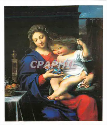 Cartes postales moderne Musee du Louvre Paris La Vierge a la Grappe Pierre Mignard