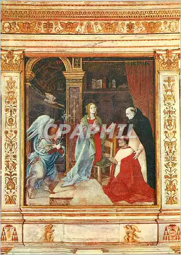 Cartes postales moderne Roma Basilica di S Maria Sopra Minerva Pala dell'Altare di S Tommaso d'Aquino Affresco