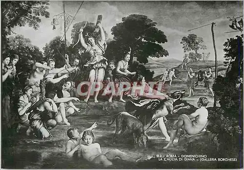 Cartes postales moderne Roma Domenichino La Caccia di Diana (Galleria Borghese)