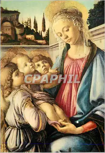 Cartes postales moderne Museo di Capodimonte Napoli Sandro Botticelli (1444 1510) Vierge avec l'Enfant Jesus et Angels