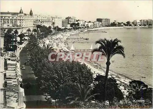 Moderne Karte Cannes (A M) Les Grands Hotels La Croisette et la Plage