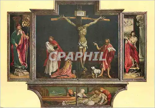 Cartes postales moderne Musee d'Unterlinden a Colmar Mathias Nithart Grunewald 1455 1528 (Ecole Rhenane) La Crucifixion