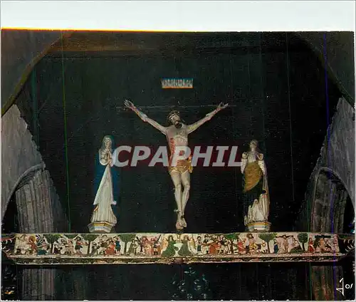 Cartes postales moderne Lampaul Guimiliau (Finistere) La Bretagne en Couleurs La Poutre de Gloire du XVIe Siecle