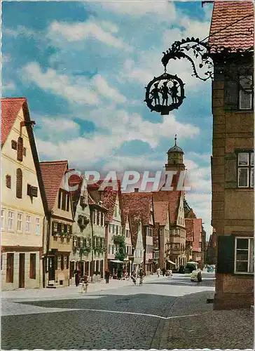 Cartes postales moderne Dinkelsbuhl die Tausendjahrige Stadt Segringerstrabe mit Drei Mobrenschild